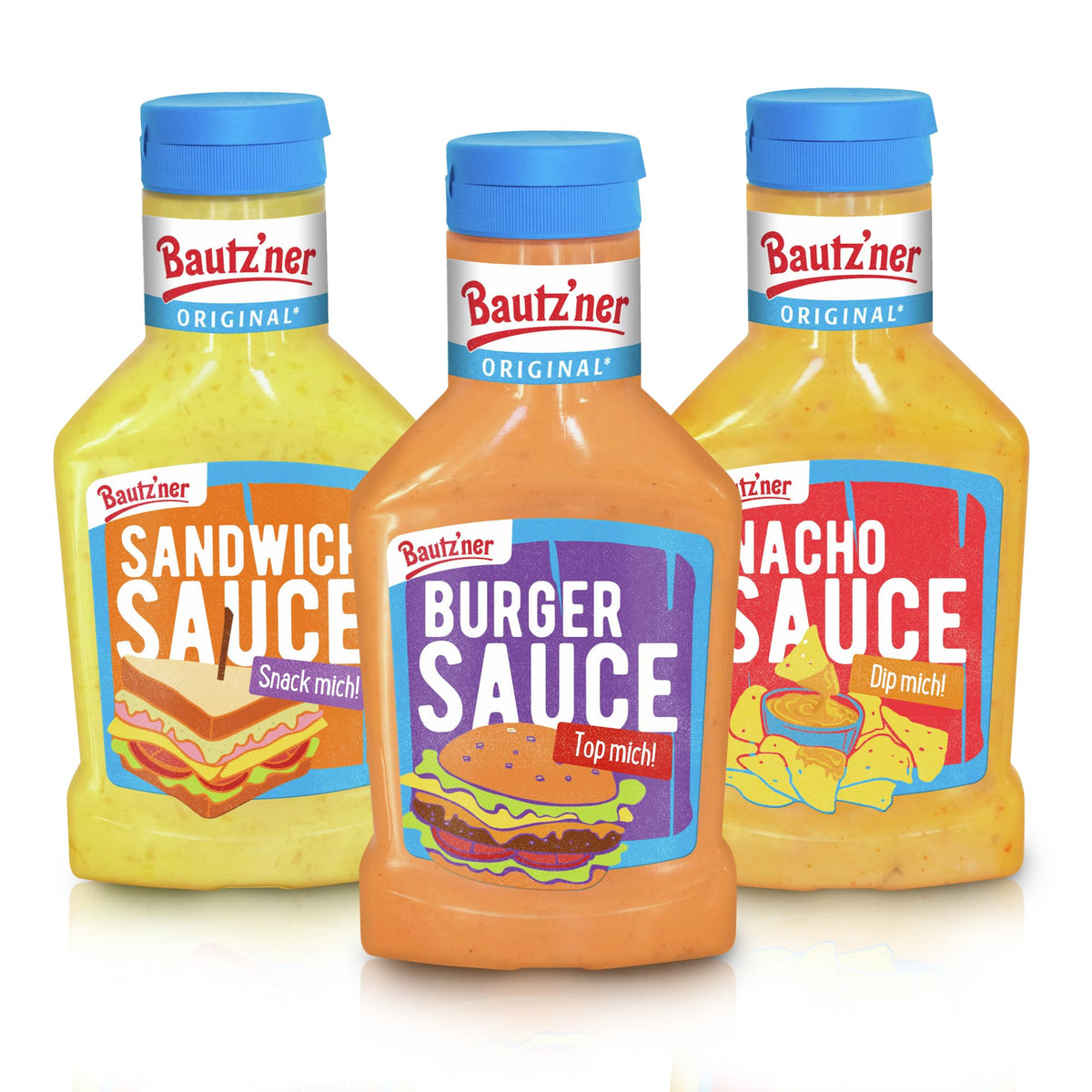 Bautz'ner Saucen Set 1x Sandwich 1x Burger & 1x Nachosauce (3x300ml)