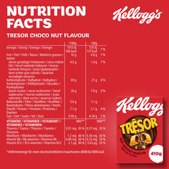 6x Kellogg's Tresor Choco Nut Flavour 410g (6 x 410 g) – knusprige Frühstückscerealien mit schmelzender Schoko Creme Füllung mit Schokoladen-Haselnuss-Geschmack – Tresor. Crazy Tasty!