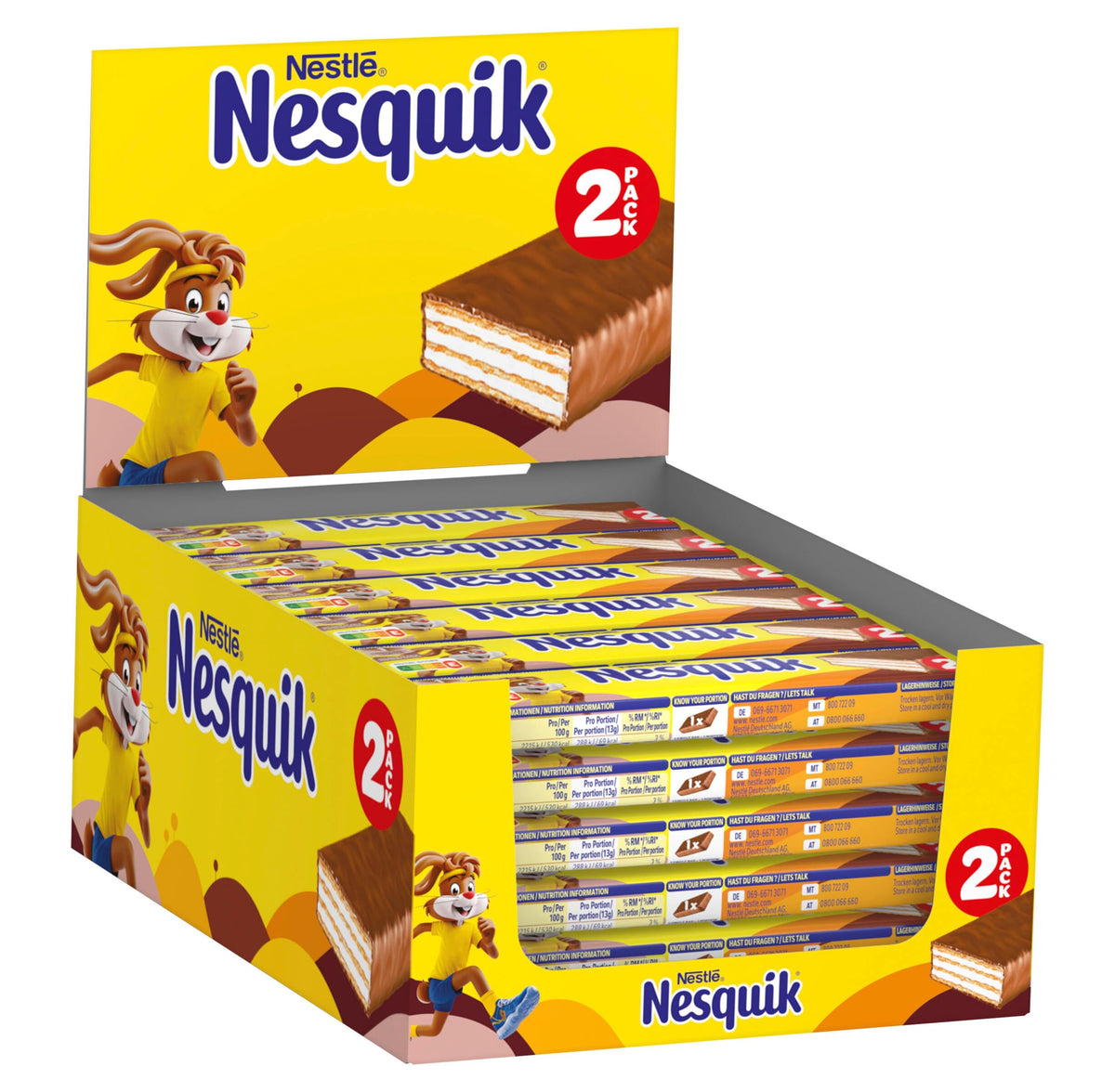 30x Nestlé Nesquik Wafer Milk 2er Pack 26g (30x26g)