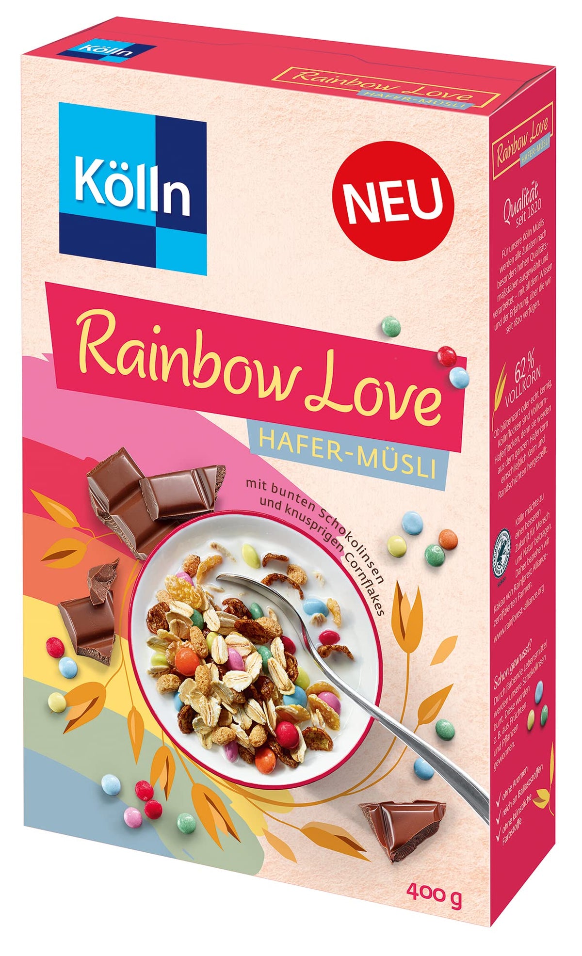 8x Kölln Rainbow Love Hafer-Müsli 400g (8x400g)