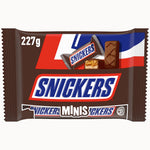Produktbild anzeigen: Snickers Minis Schokolade Großpackung, Karamell &amp; Erdnuss Mini Schokoriegel, 227g
