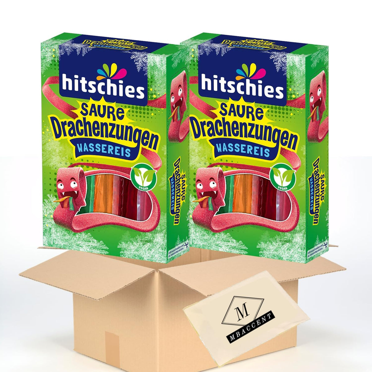 2x Hitschies Saure Drachenzungen Wassereis Set Hitschler 2x400ml (800ml)