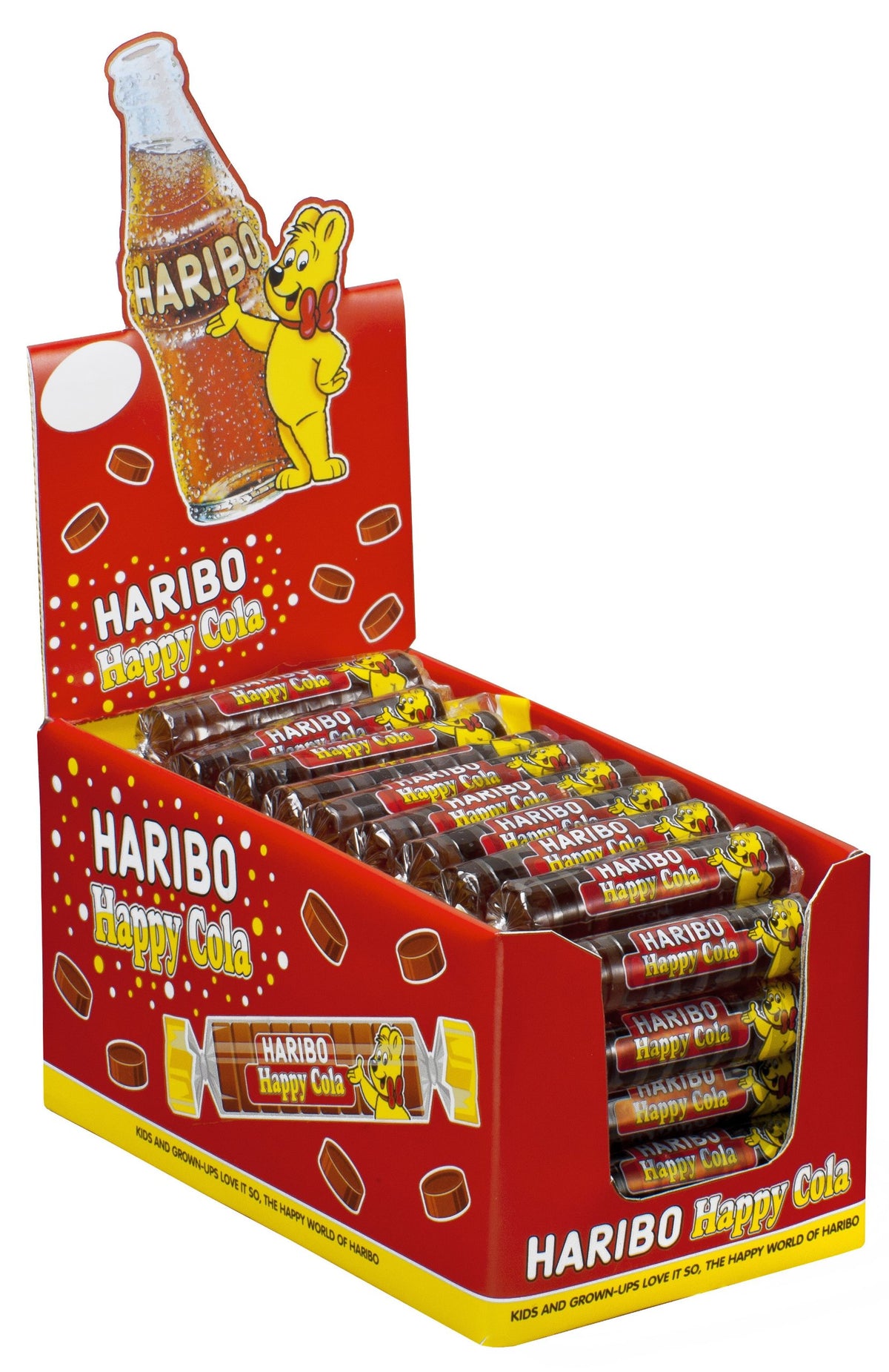 Haribo Roulette Cola Fruchtgummi-Rolle 25g (50x25g) (1.25 kg)