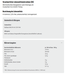 12x Berchtesgadener Land Bergbauern H-Milch 3,5%1l (12x1l)