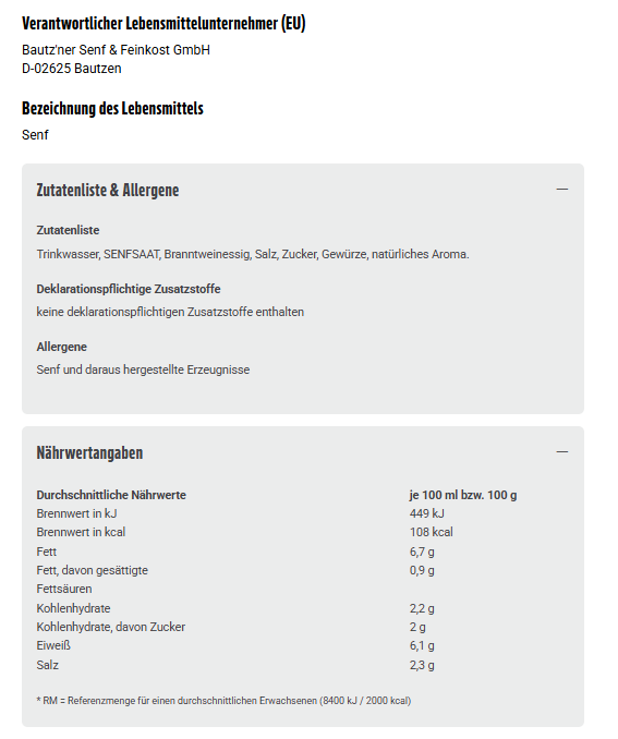 3x Bautzner mittelscharfer Senf Eimer 200ml