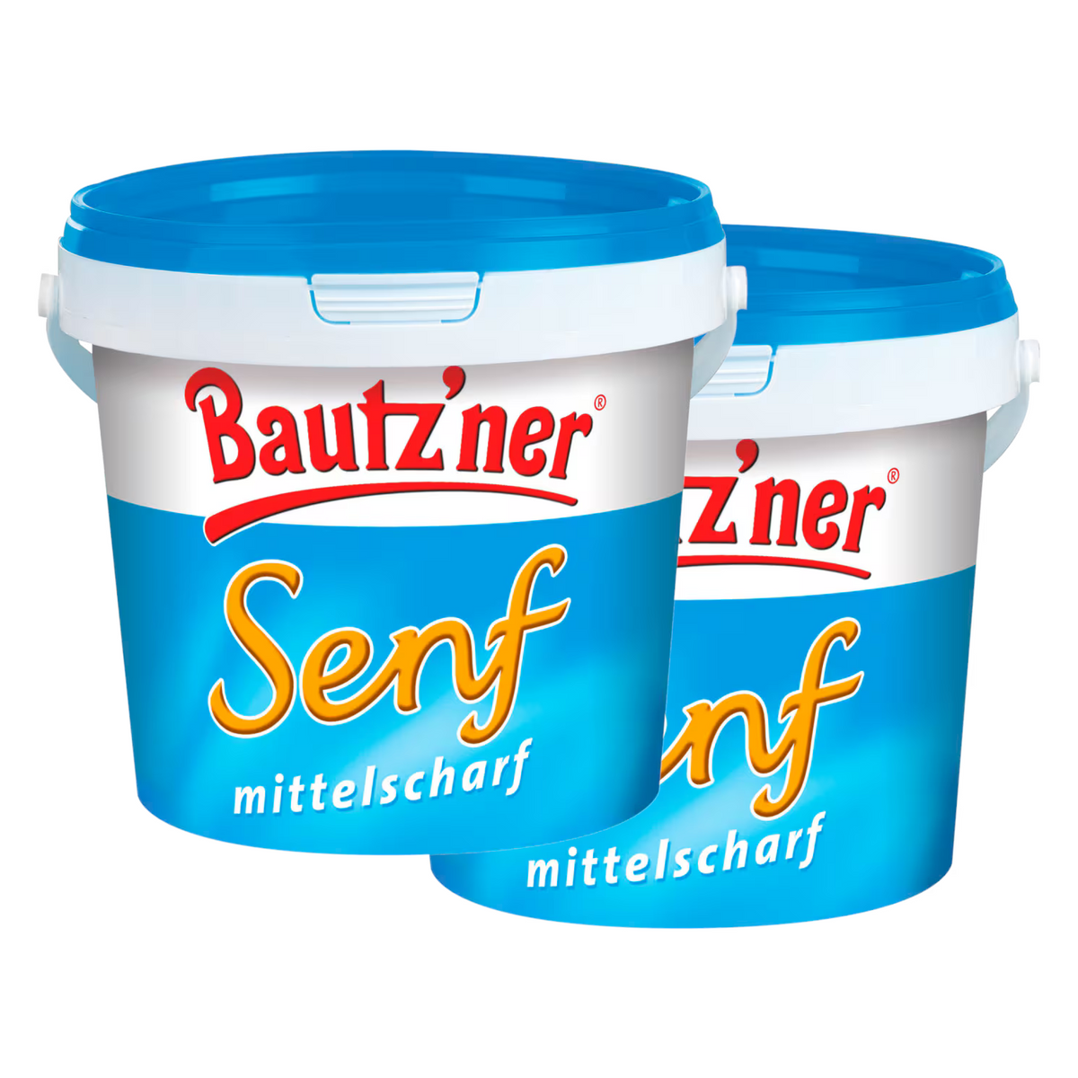 2x Bautzner mittelscharfer Senf Eimer 1l (2x1l)