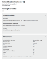 3x Bautzner mittelscharfer Senf Eimer 200ml