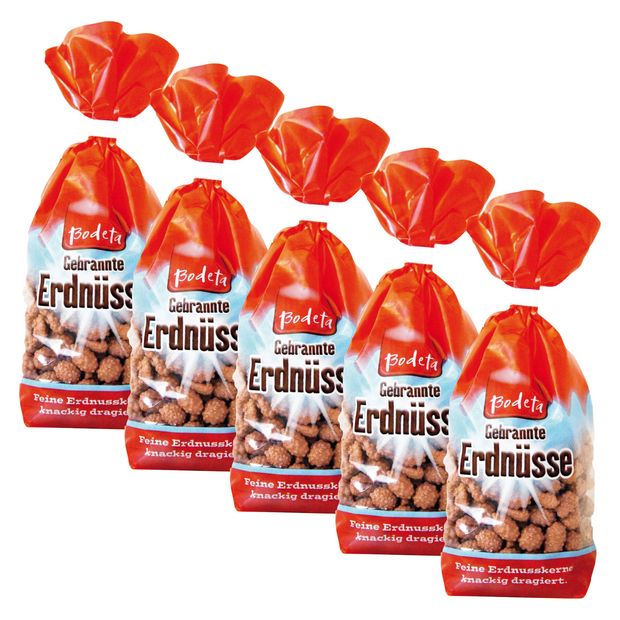 5x Bodeta Gebrannte Erdnüsse dragiert 5x175g