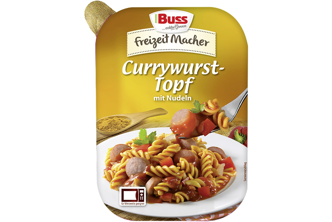 12x Buss Currywursttopf mit Nudeln 300g (12x300g)