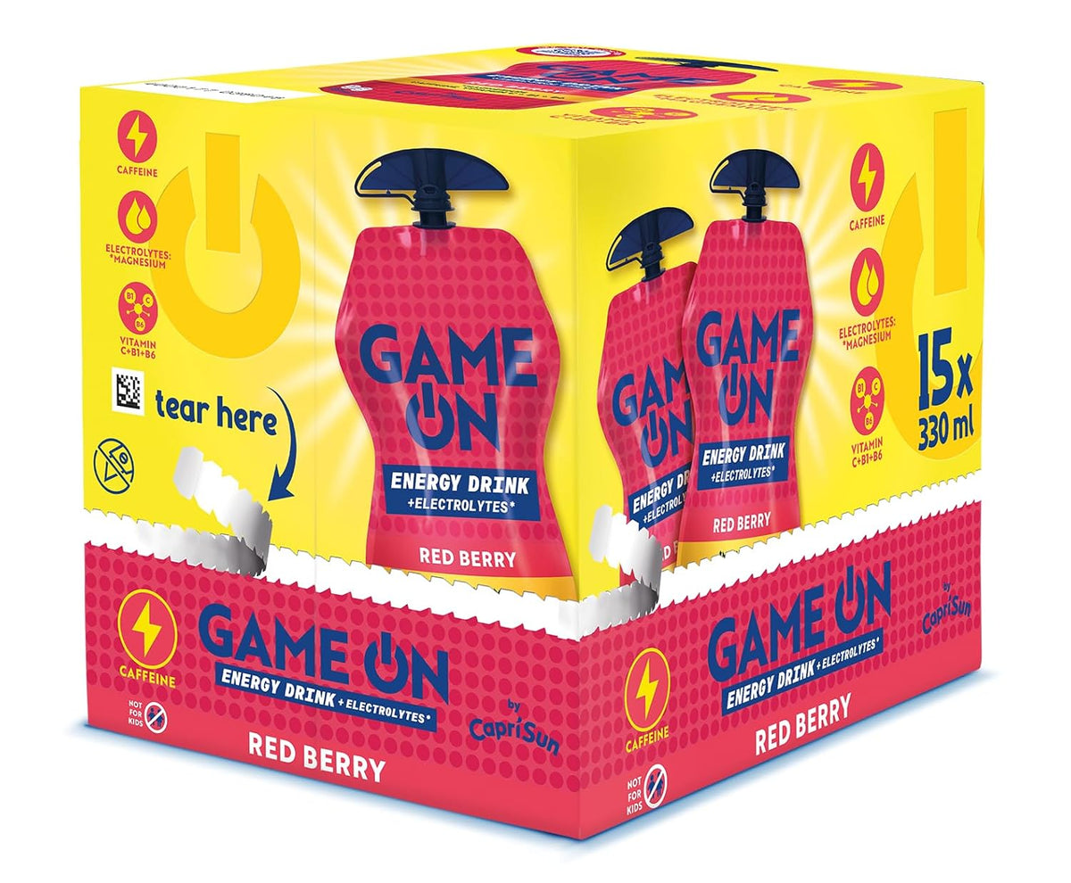 15x Capri Sun Game On Energy Red Berry 330ml (15x330ml)