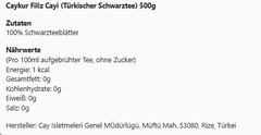 Caykur Filiz Cayi türkischer Schwarzer Tee 500g