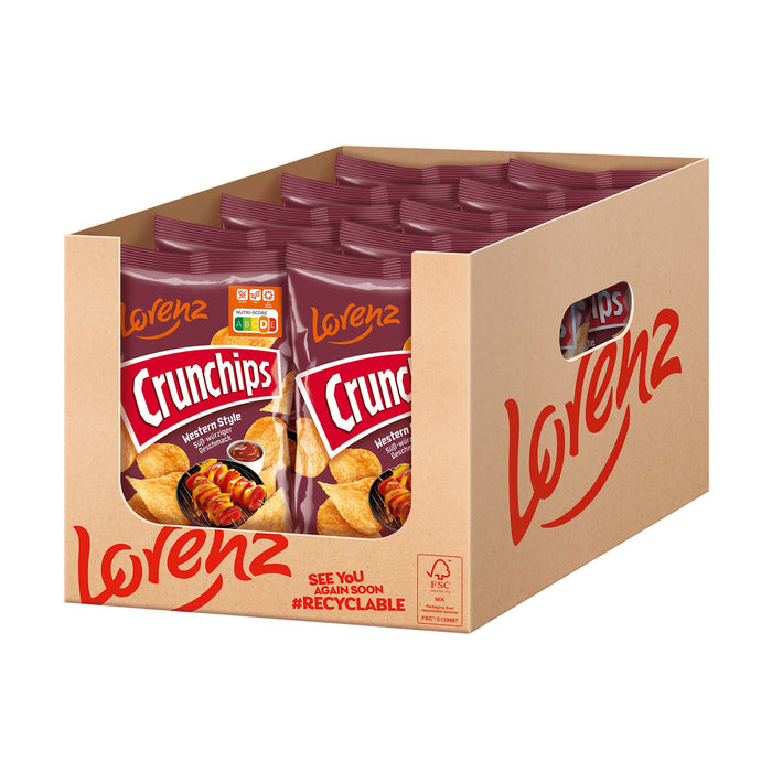10x Crunchips Western Style 150g 10x150g (1500g)