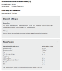 Curtice Brothers Authentic Mayonnaise 420ml