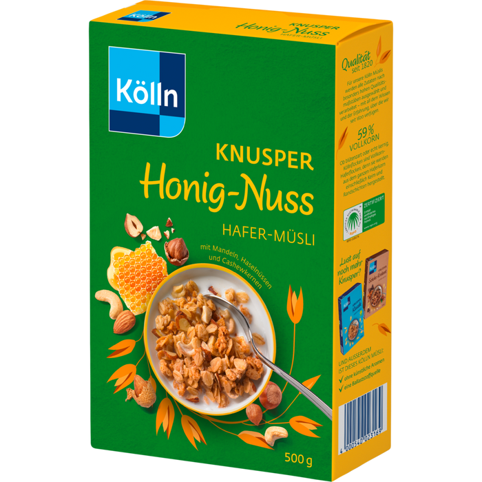 7x Kölln Müsli Knusper Honig Nuss 500g (7x500g)