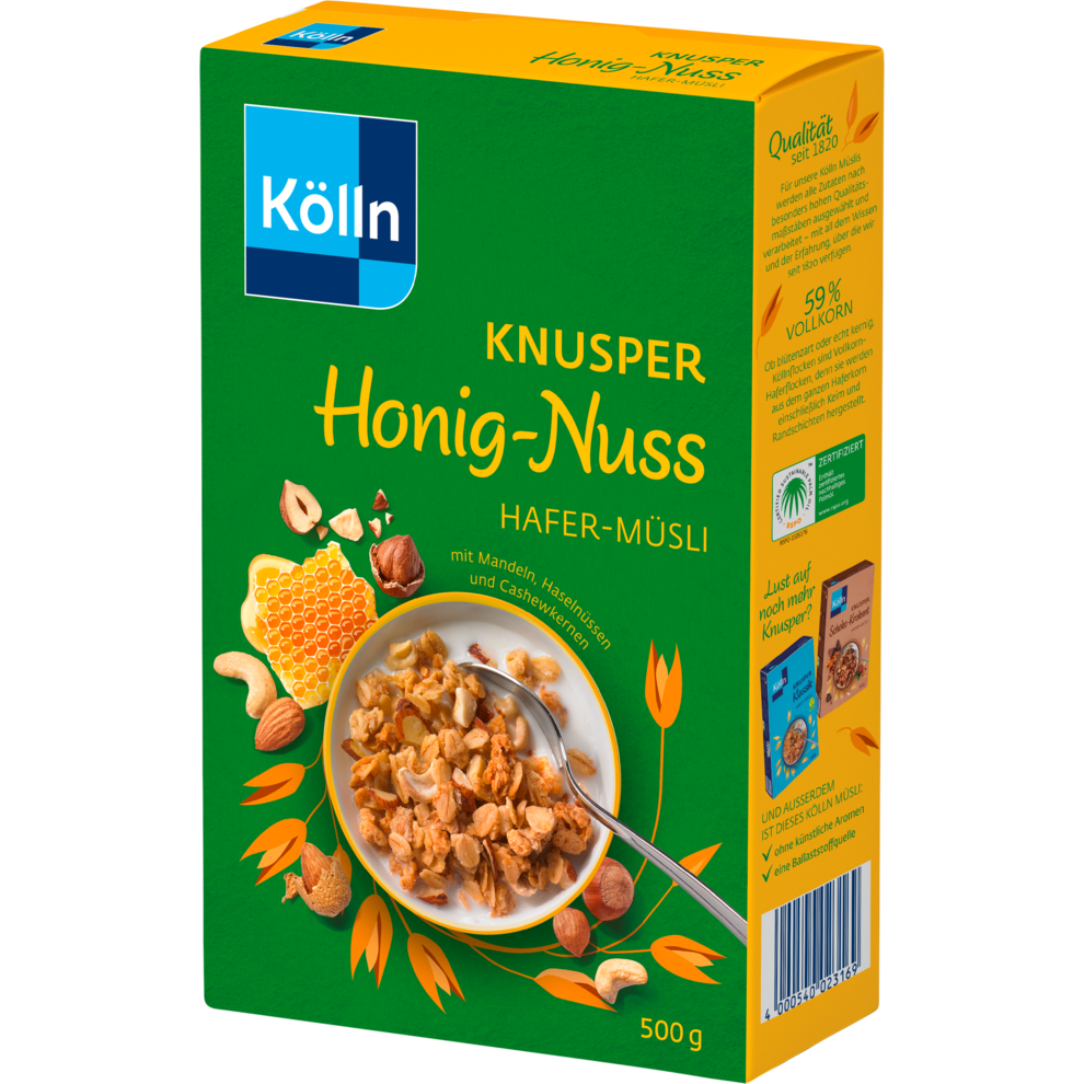 7x Kölln Müsli Knusper Honig Nuss 500g (7x500g)