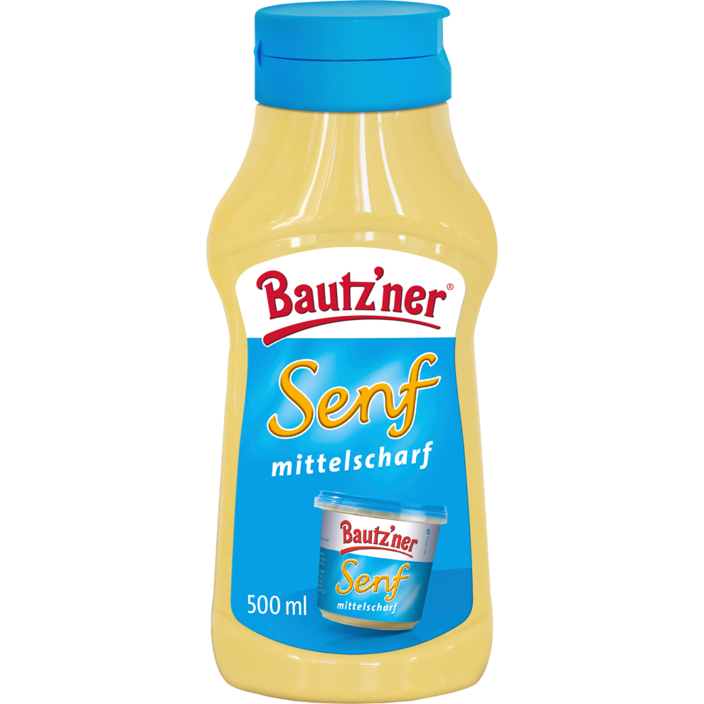 Bautz. Senf mittelscharf 500ml