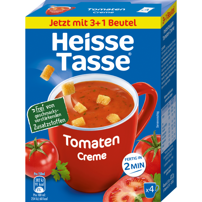 Heisse Tasse Tomatencreme mit Croutons 4ST für 600ml (87,2g)