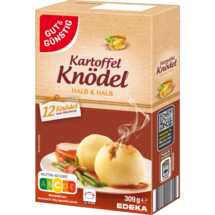 Gut&Günstig Kartoffel-Knödel Halb&Halb im 12ST 309g