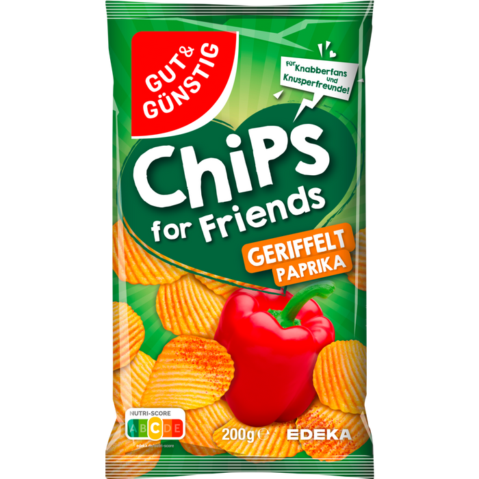 Gut&Günstig Riffelchips Paprika 200g