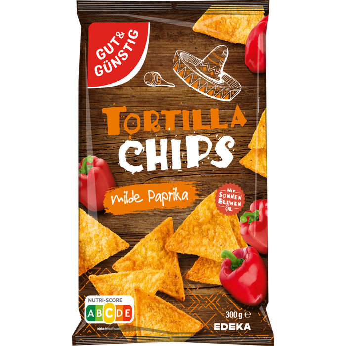 Gut&Günstig Tortilla Chips mit Paprikageschmack 300g