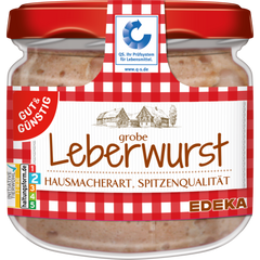 6x GUT&GÜNSTIG grobe Leberwurst Hausmacherart 250g QS ITW (6x250g)