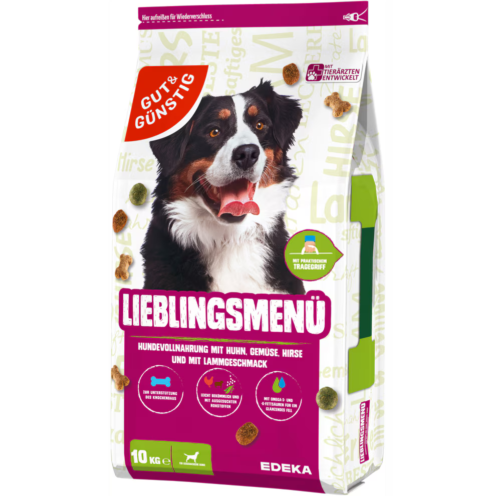 GUT&GÜNSTIG Lieblingsmenü mit Huhn, Gemüse, Hirse und mit Lammgeschmack 10kg