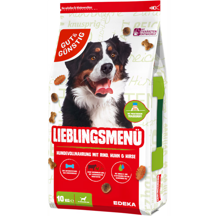 GUT&GÜNSTIG Lieblingsmenü mit Rind, Huhn & Hirse (10kg)
