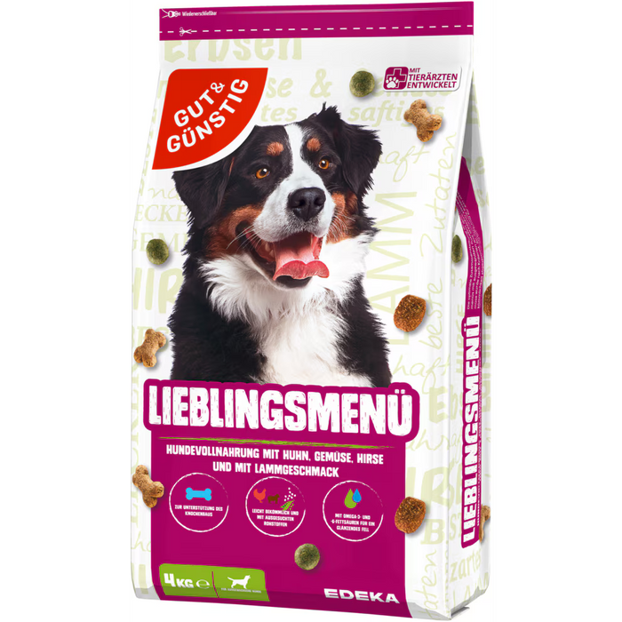 GUT&GÜNSTIG Lieblingsmenü mit Huhn, Gemüse, Hirse und mit Lammgeschmack 4kg
