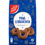Produktbild anzeigen: GUT&amp;GÜNSTIG Mini Schokoladen Lebkuchen Herzen Sterne Brezel Vollmilch 400g
