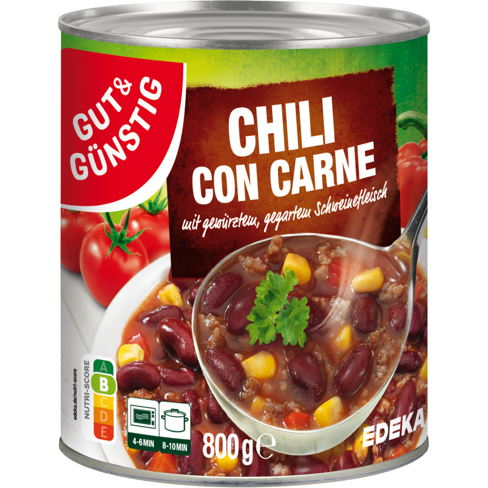 6x GUT&GÜNSTIG Chili con Carne 800g (6x800g)