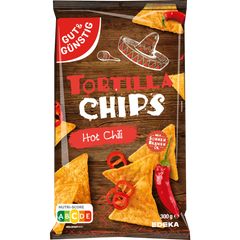 10x GUT&GÜNSTIG  Tortilla Chips Hot Chili 300g (10x300g)