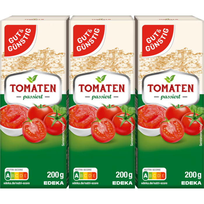 GUT&GÜNSTIG Passierte Tomaten 3x200g (600g)