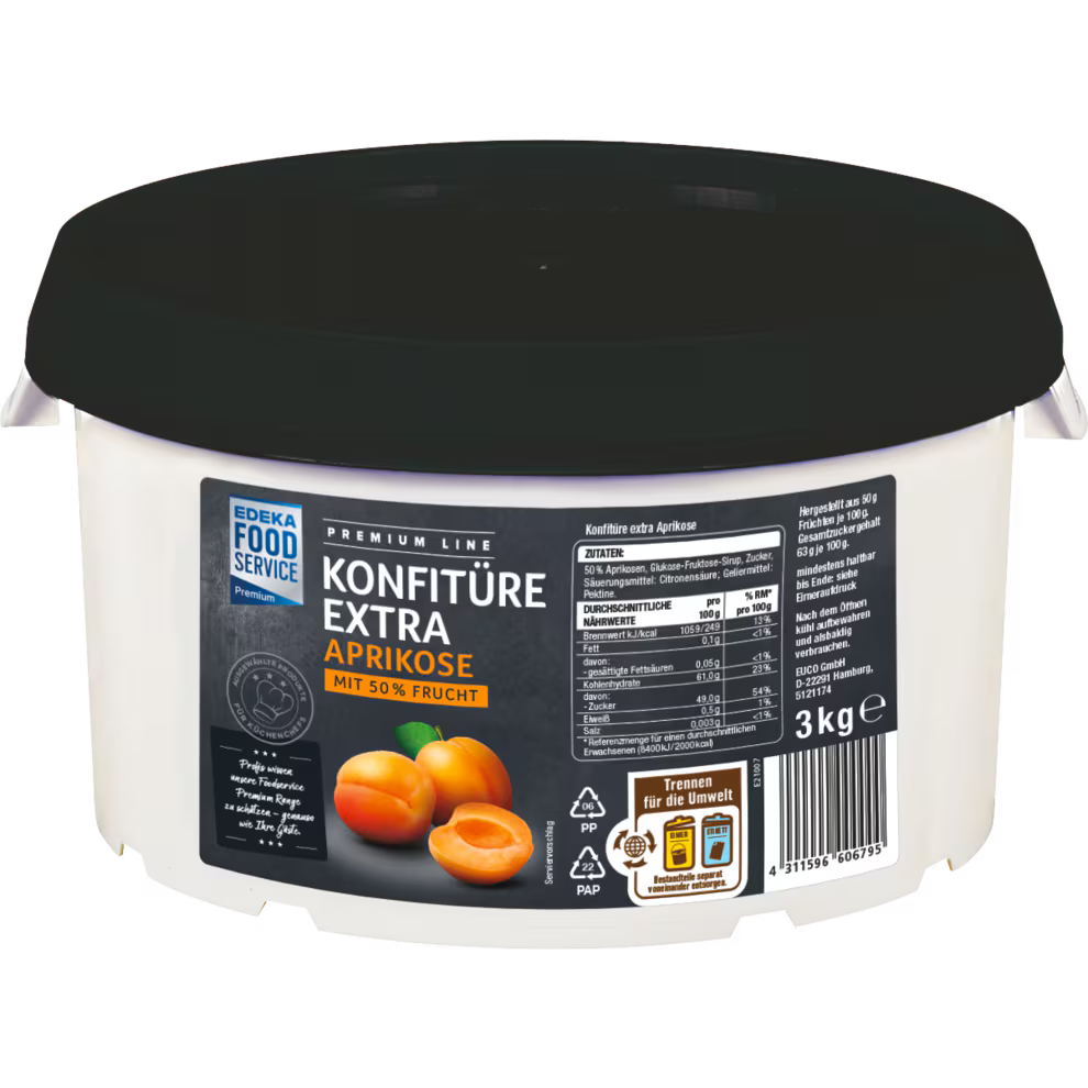 EDEKA Foodservice Premium Konfitüre extra Aprikose 3kg