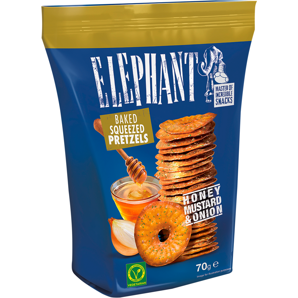 Elephant Pretzels Honig-Senf-Zwiebel 70g
