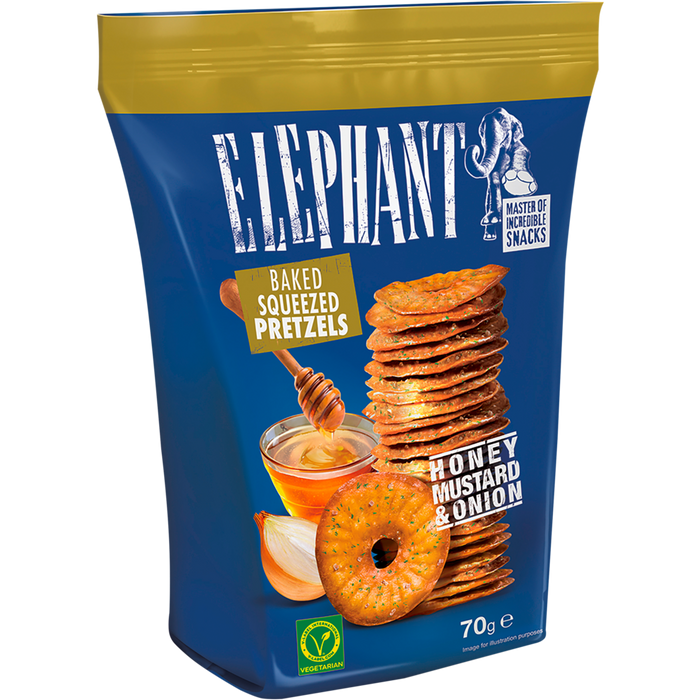 Elephant Pretzels Honig-Senf-Zwiebel 70g