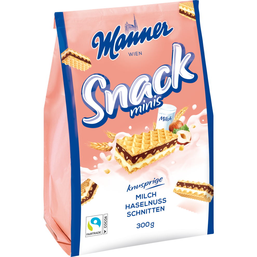 5x Manner Snack Minis Haselnuss (5x300g)