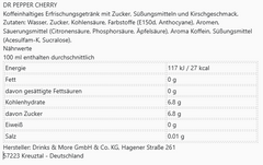 12x Dr Pepper Cherry 0,33l (12x0,33l)