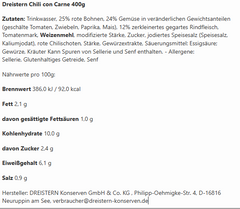 6x Dreistern Chili con Carne 400g (6x400g)
