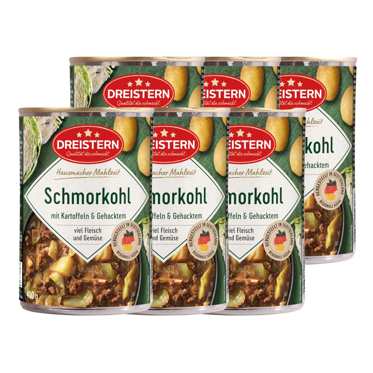 6x Dreistern Schmorkohl 400g (6x400g)