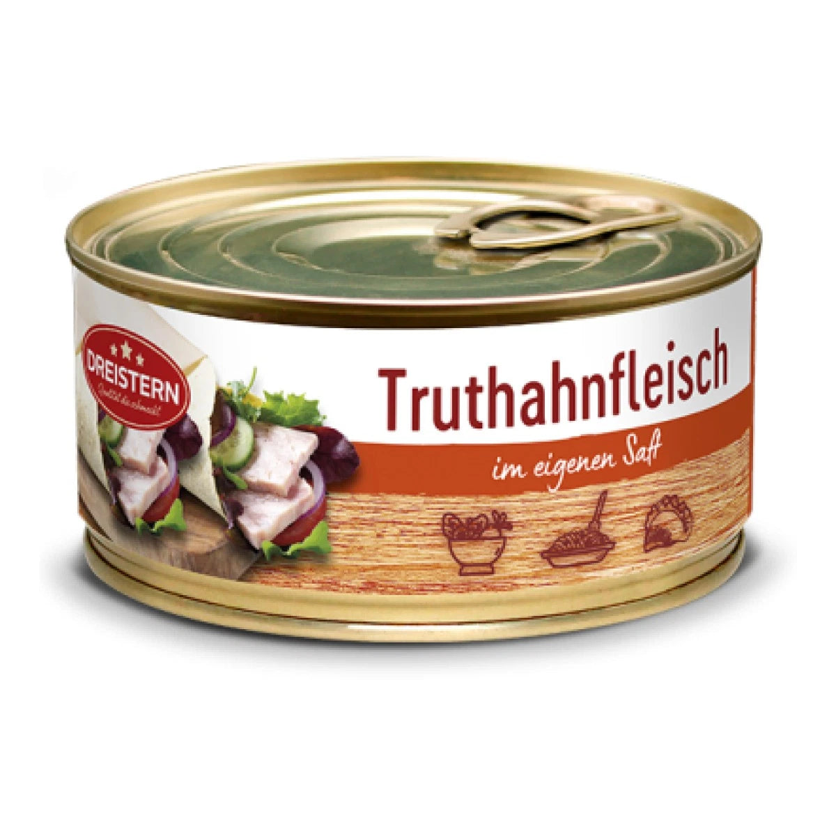 Dreistern Truthahnfleisch im eigenen Saft 300g