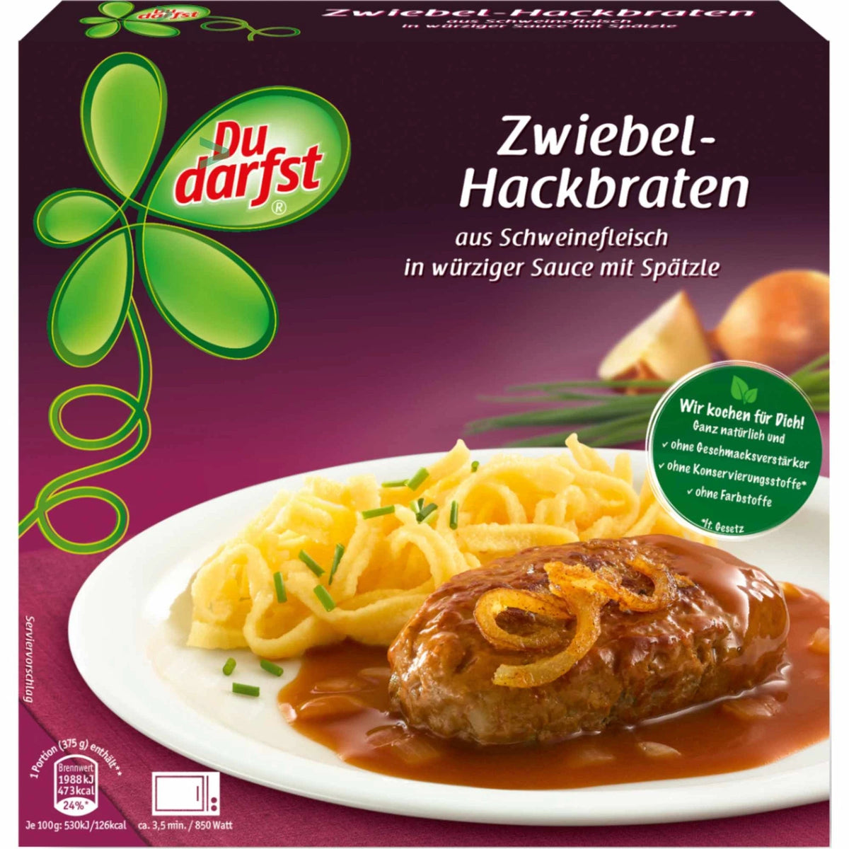 Du Darfst Menü Zwiebel Hackbraten 375g