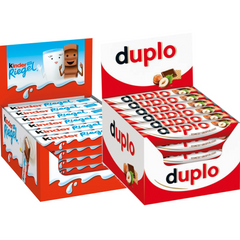 1x Ferrero Kinder Riegel Thekendisplay 36x21g + 1x Duplo Thekendisplay 40x18,2g (1484g)