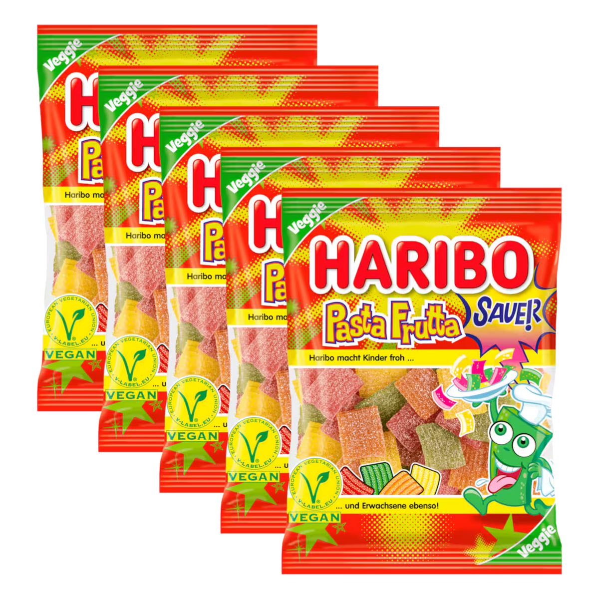 5x Haribo Pasta Frutta Veggie 160g (5x160g)