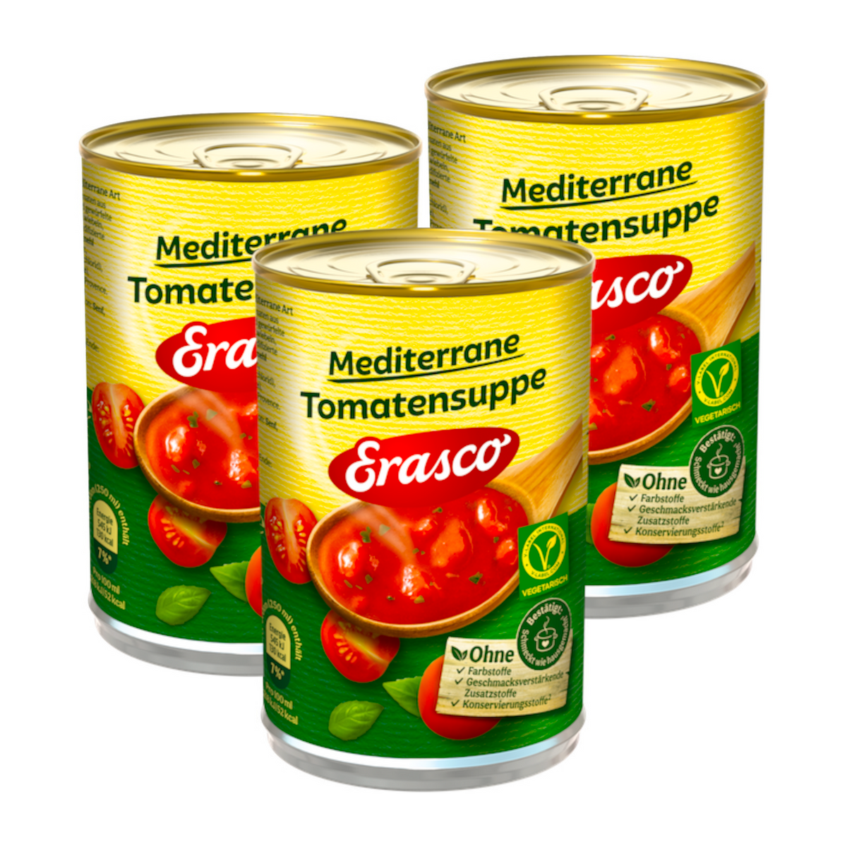 3x Erasco Suppe Mediterrane Tomatensuppe 390ml (3x390ml)