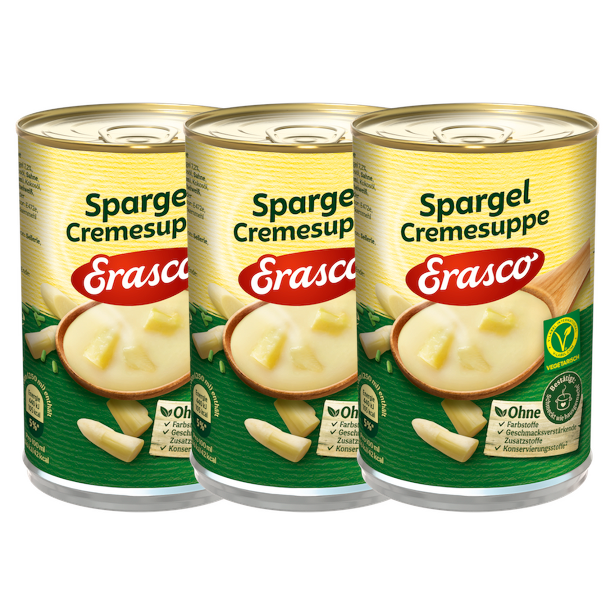 3x Erasco Spargelcreme Suppe 390ml (3x390ml)