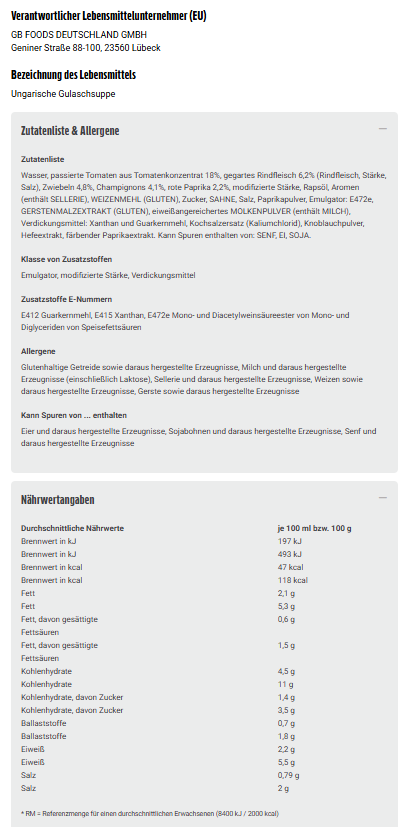 3x Erasco Ungarische Gulaschsuppe 390ml mit zartem Rindfleisch und viel Gemüse (3x390ml)