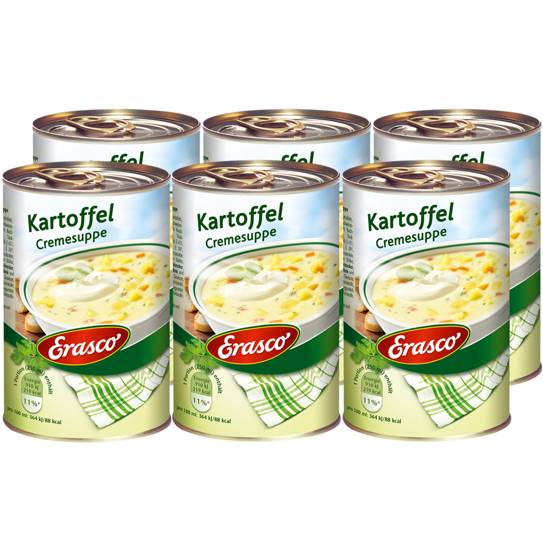 6x Erasco Kartoffel Creme Suppe 390ml