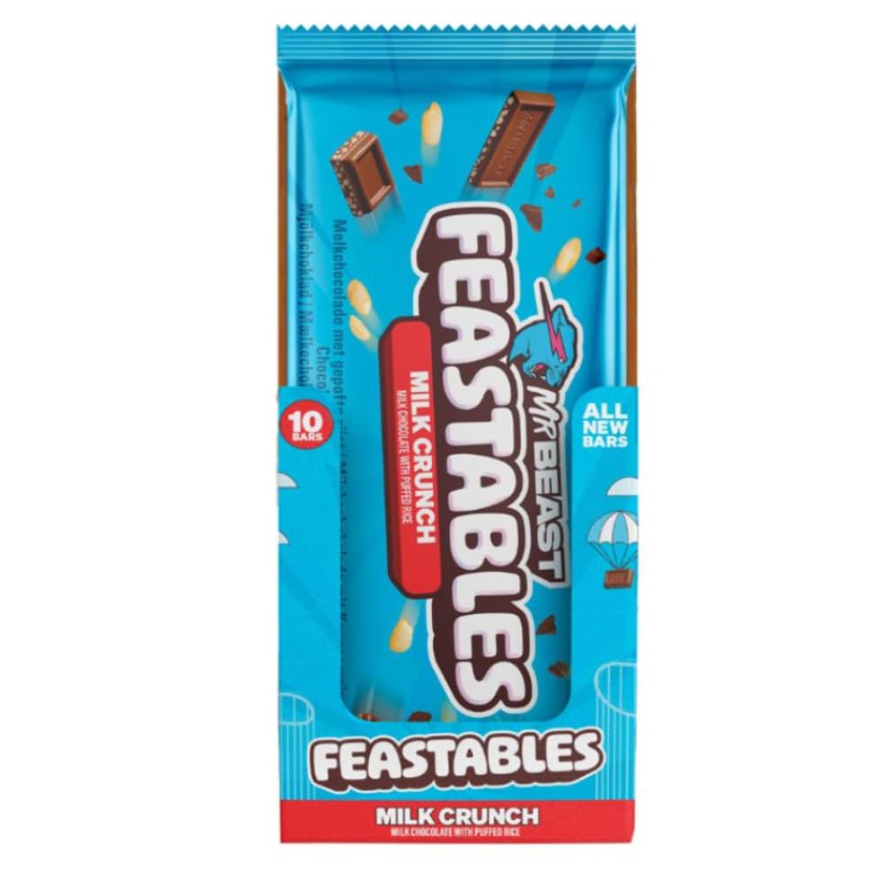 10x Feastables MrBeast Milk Crunch (10x60g) Neue Sorte!