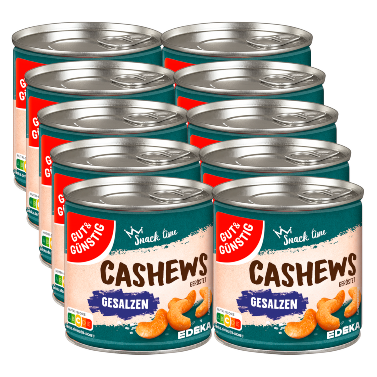 10x GUT&GÜNSTIG Cashewkerne geröstet gesalzen 150g (10x150g)