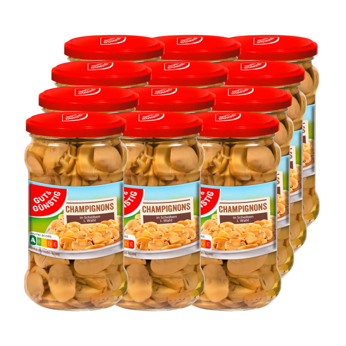 12x GUT&GÜNSTIG Champignons in Scheiben 1.Wahl 280g (12x280g)